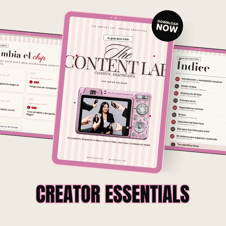 CREATOR ESSENTIALS: Tu guia perfecta para empezar a crear contenido